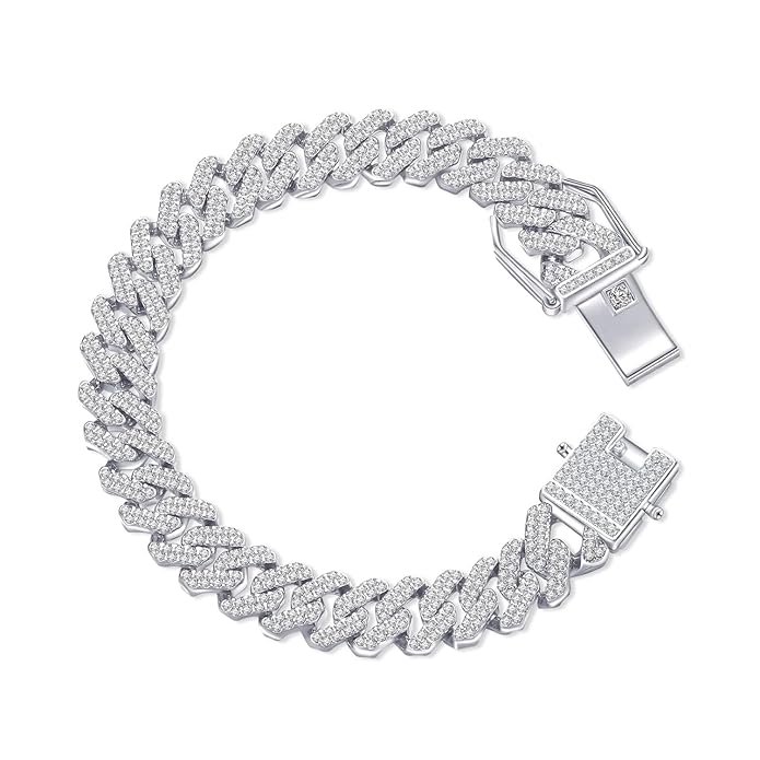 Iced Out Cuban Link Diamond Bracelet