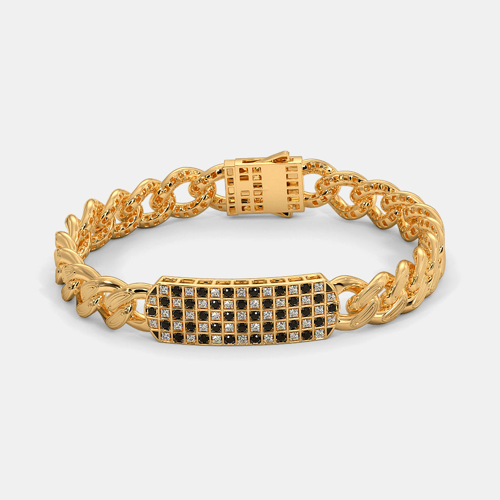 Grand Prix Checkerboard Curb Bracelet