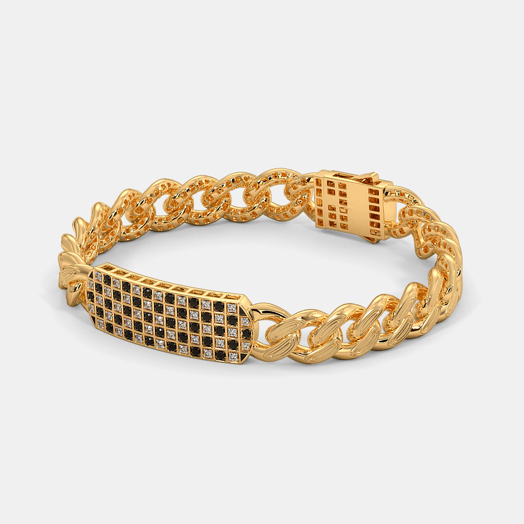 Grand Prix Checkerboard Curb Bracelet