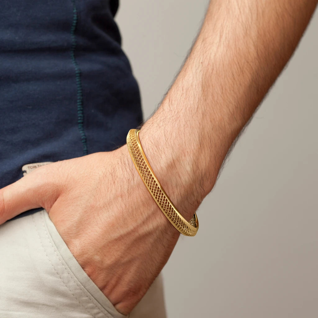 Men’s Titan Mesh Gold Kada