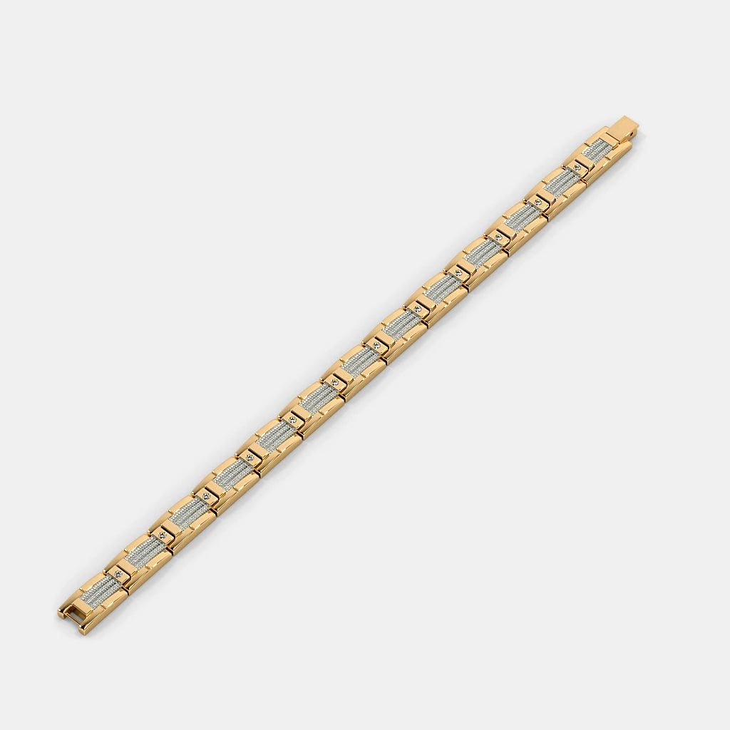 Industrial Grid Two Tone Executive Bracelet