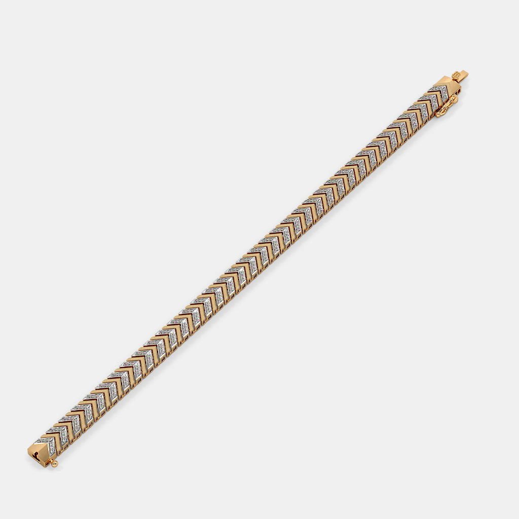 Vanguard Chevron Link Pavé Bracelet