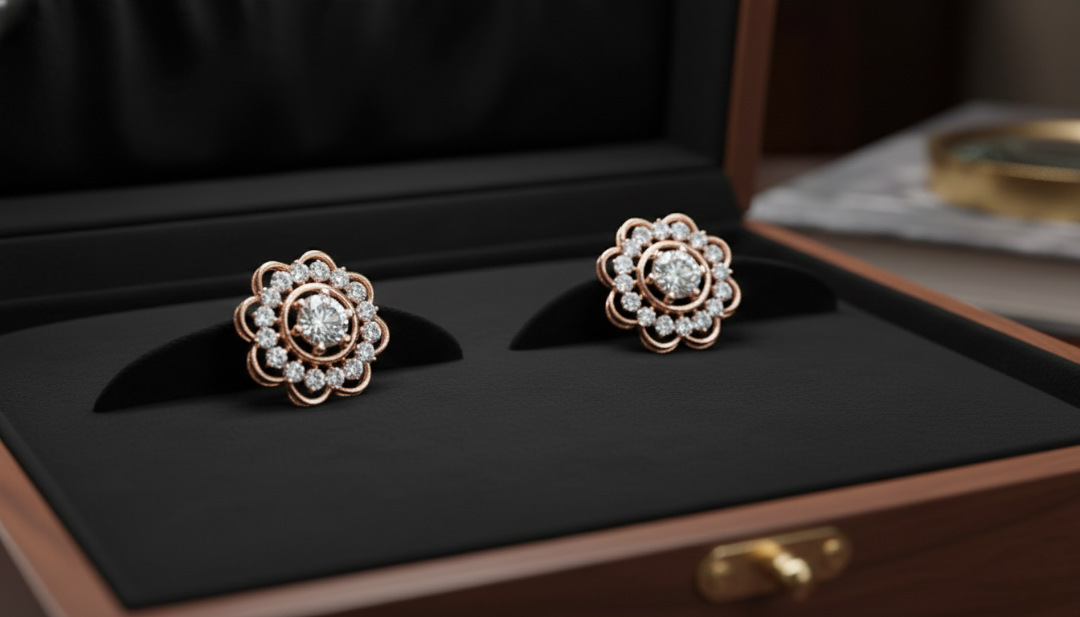 Imperial 22K Gold Polki Style Earrings