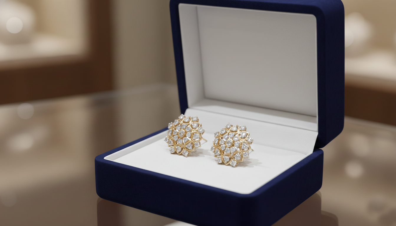 22K Gold Plated Heritage Floral Studs