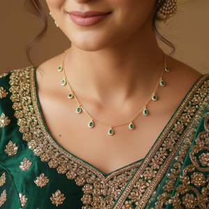 Emerald Dewdrop Grace Necklace