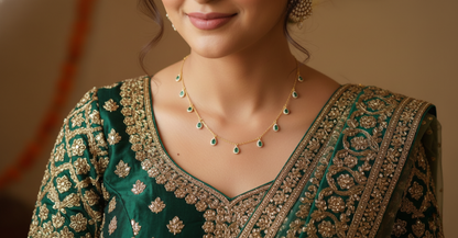 Emerald Dewdrop Grace Necklace