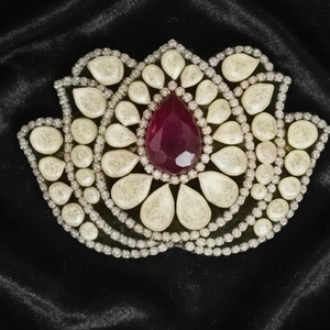Heritage Ruby Lotus Pendant