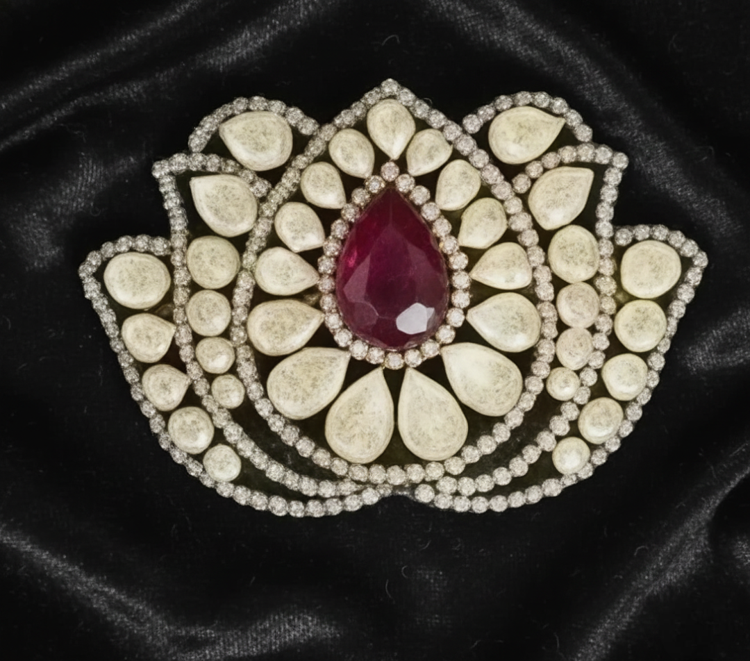 Heritage Ruby Lotus Pendant