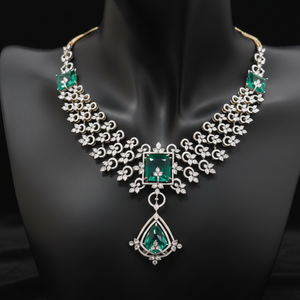 Imperial Emerald & Diamond Statement Necklace