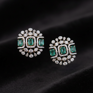 Emerald & Diamond Radiance Studs