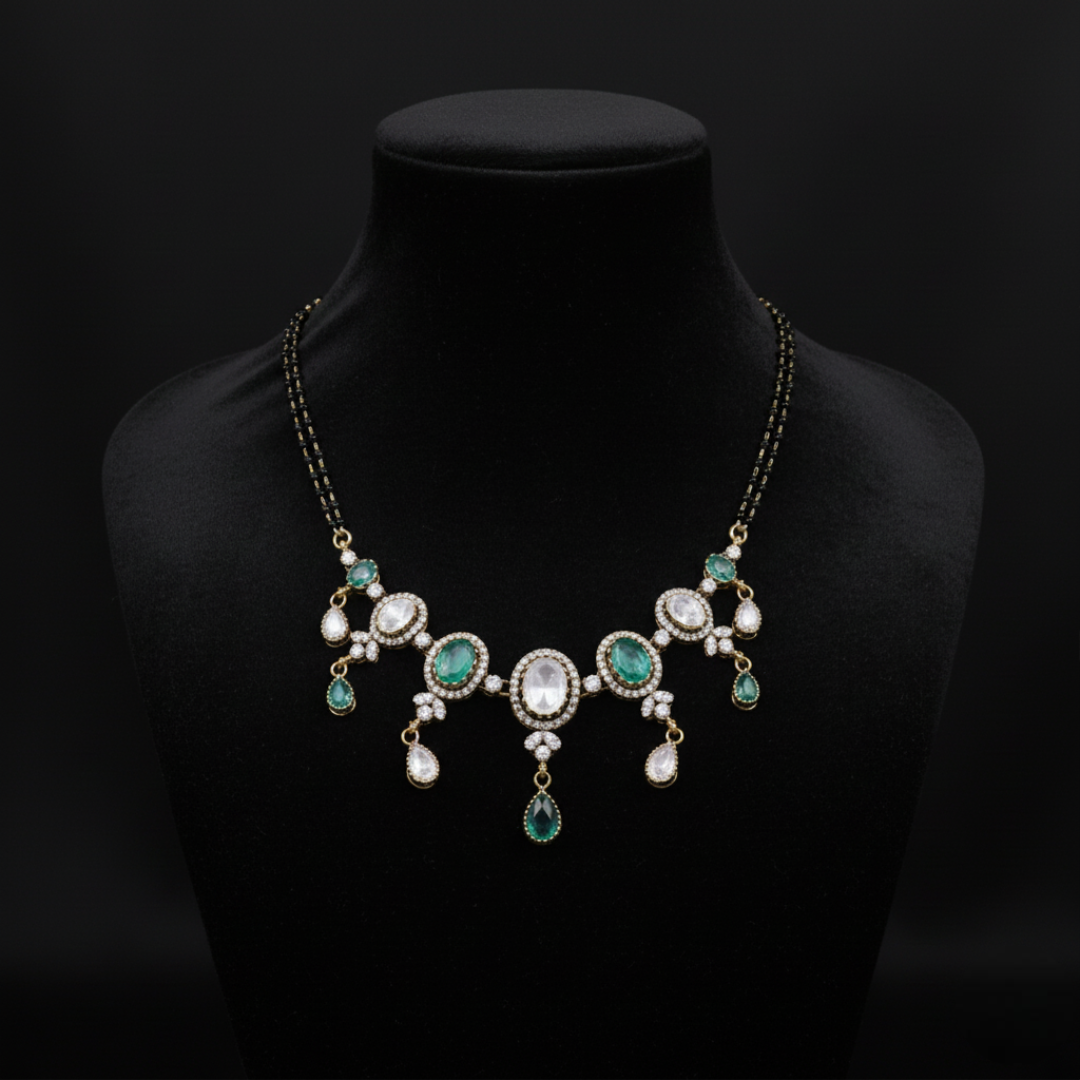 Heritage Emerald & Polki Mangalsutra