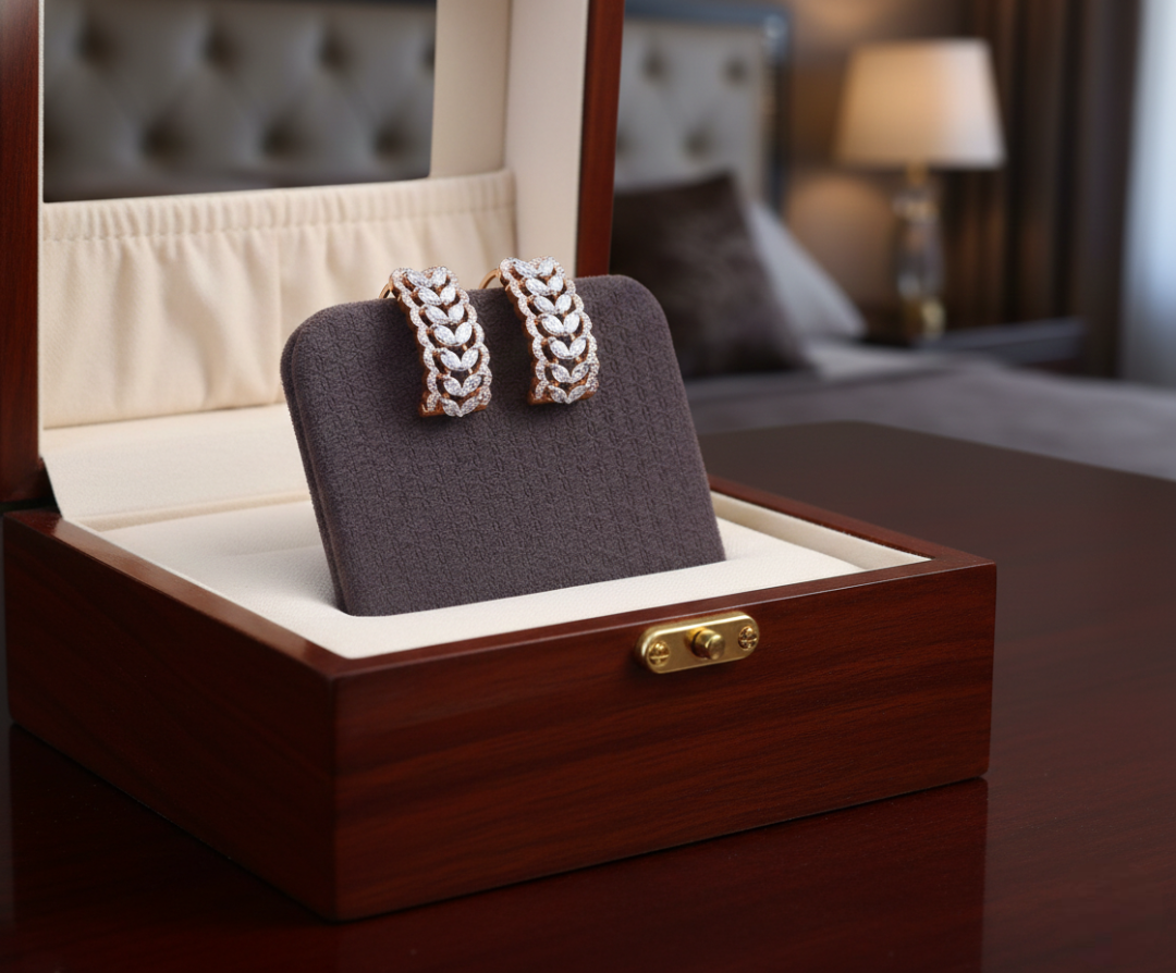 Marquise Laurel Hoops