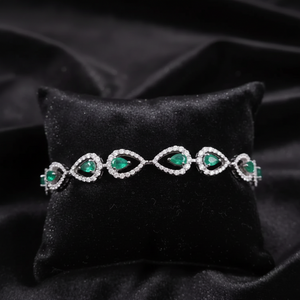 Emerald Verdant Halo Bracelet