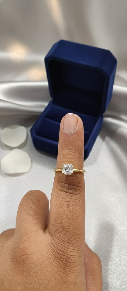 Radiant Cut Diamond Solitaire Ring