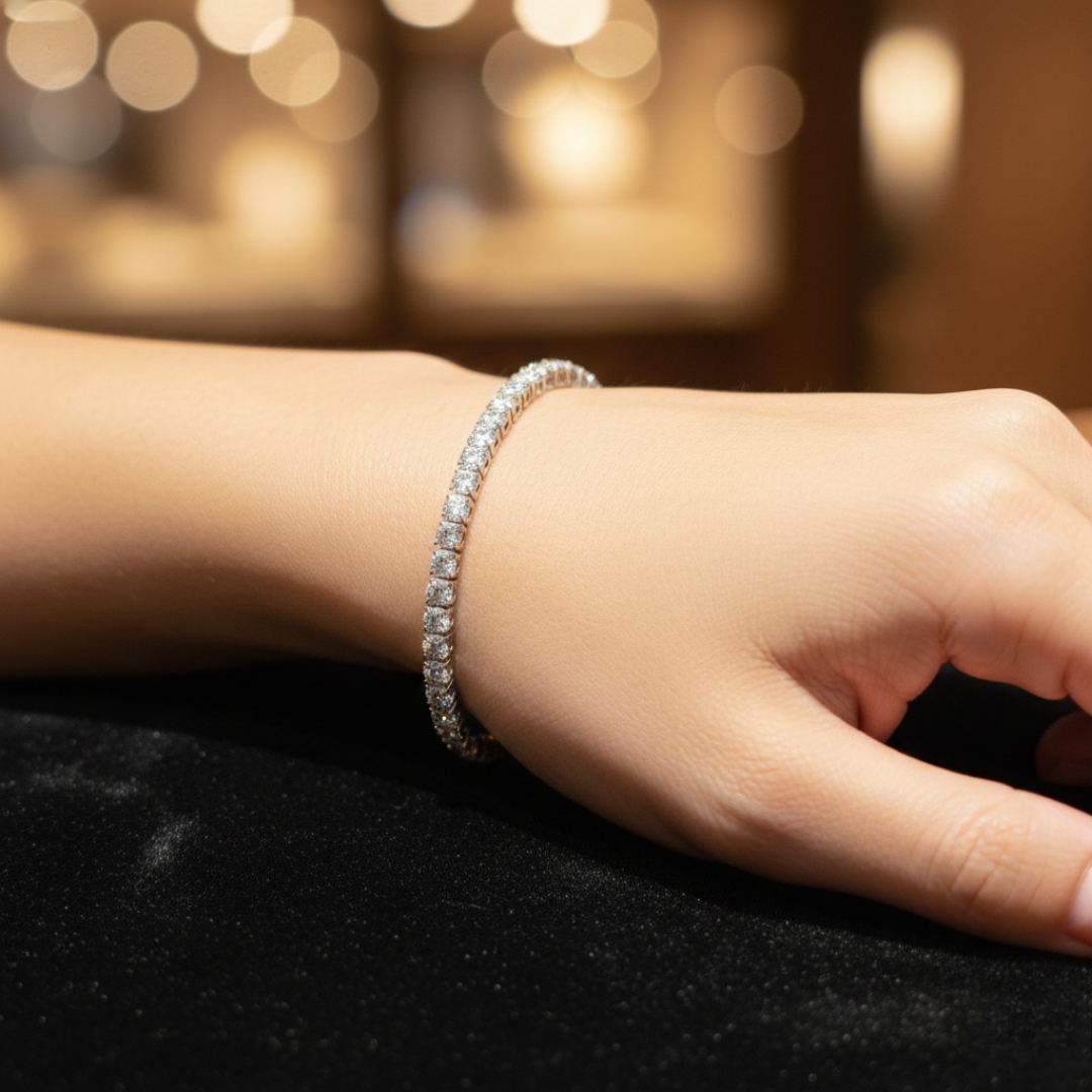 Silver Radiant Tennis Bracelet