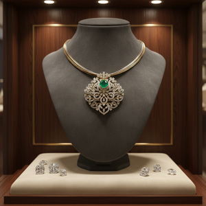 Regal Emerald Filigree Pendant