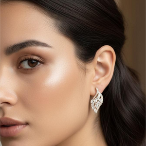18K Gold Marquee Leaf Studs