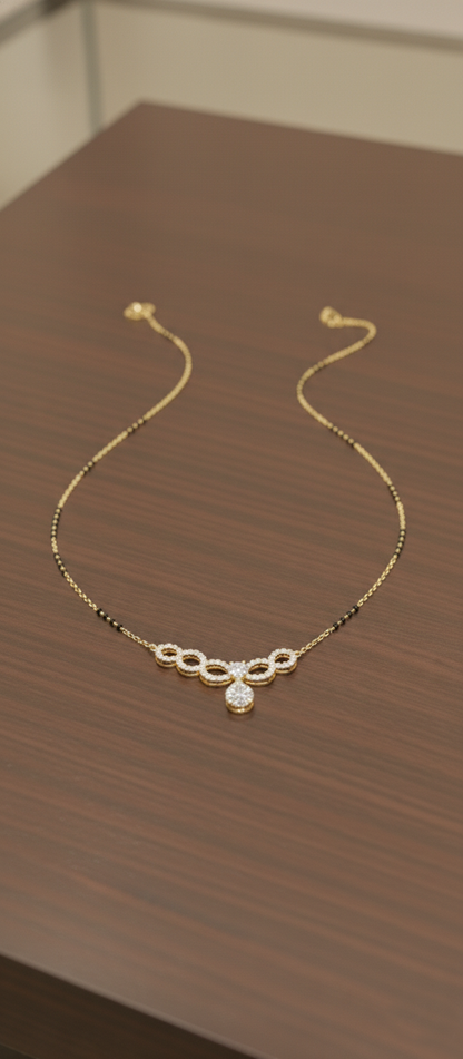 Diamond Cluster Mangalsutra