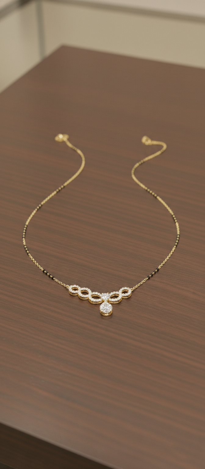 Diamond Cluster Mangalsutra