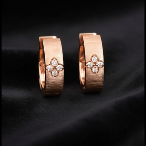 Eternal Clover Huggie Hoops