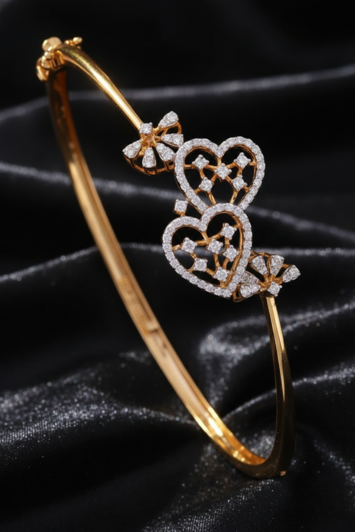 Heart-to-Heart Filigree Bangle