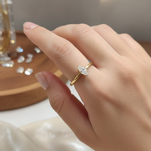 Marquise Cut Diamond Solitaire Ring