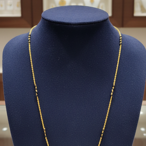 22K Gold Curved Eternity Mangalsutra
