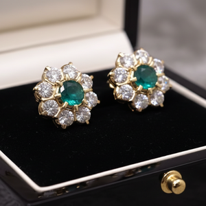 Emerald Blossom Studs