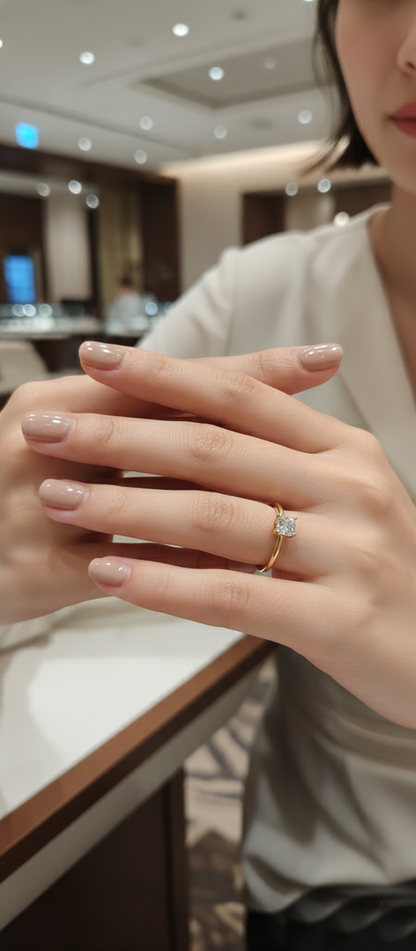 Radiant Cut Diamond Solitaire Ring