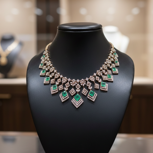 Imperial Emerald Lattice Necklace