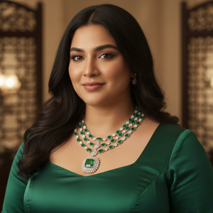 Triple Tier Emerald Empress Mala