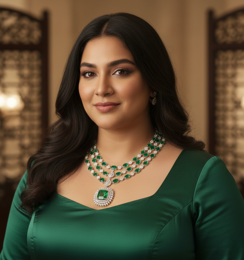 Triple Tier Emerald Empress Mala