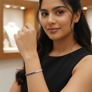 Azure Ombré Tennis Bracelet