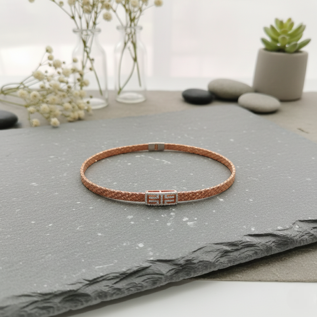 Lattice Luxe Mesh Bangle