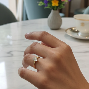 Pear Cut Diamond Solitaire Ring