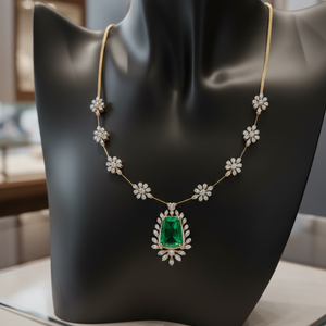 Enchanted Garden Emerald Statement Necklace