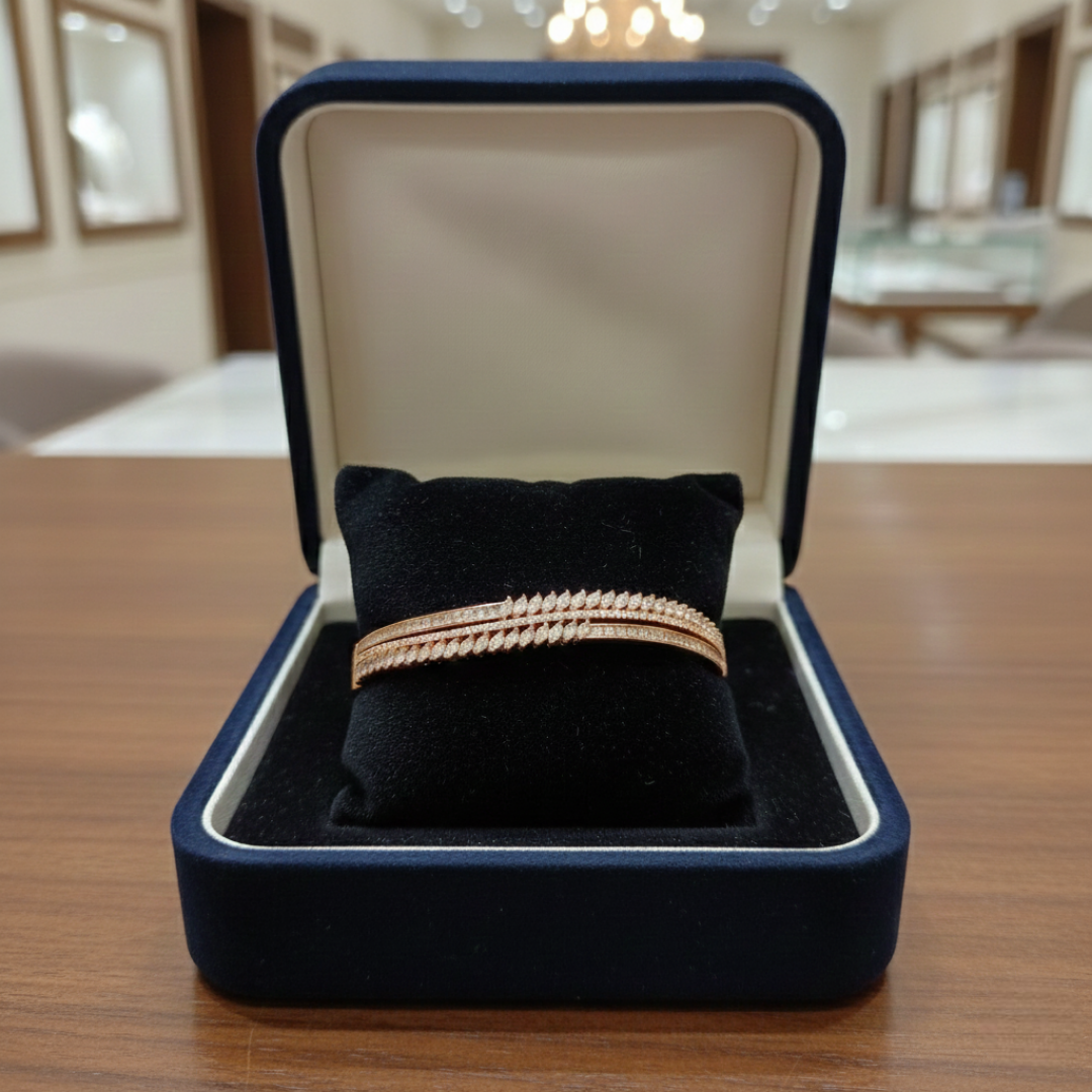 Regal Rose Gold Bridal Bangles