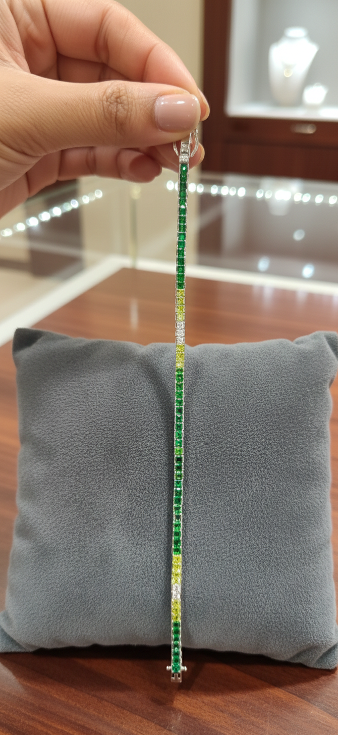 Verdant Ombré Tennis Bracelet