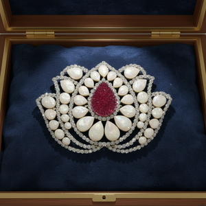 Heritage Ruby Lotus Pendant
