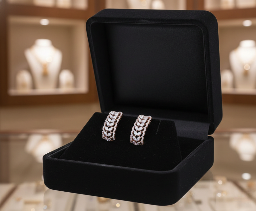 Marquise Laurel Hoops