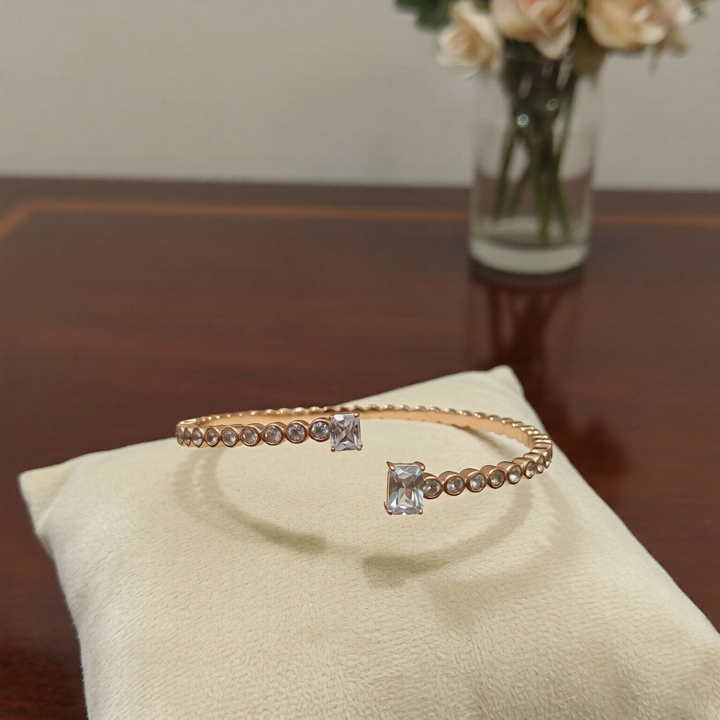 Rose Gold Open Cuff Bangle