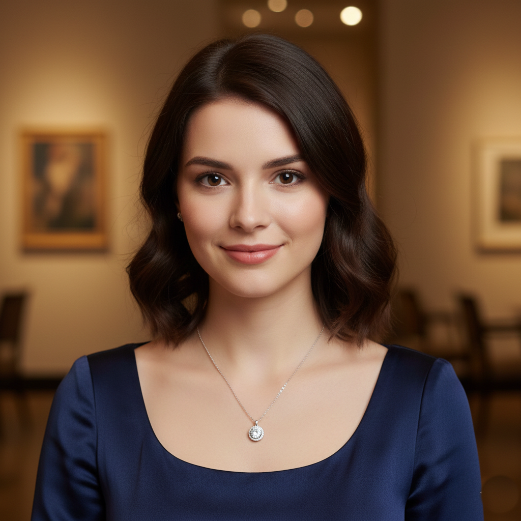 Silver Solitaire Halo Necklace