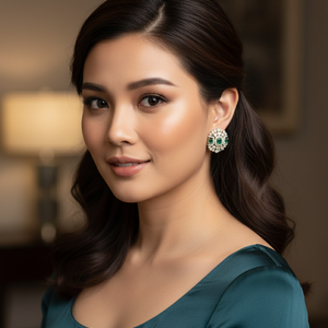 Emerald & Diamond Radiance Studs