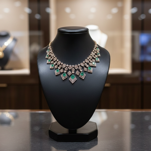 Imperial Emerald Lattice Necklace