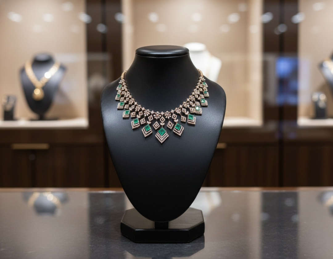 Imperial Emerald Lattice Necklace