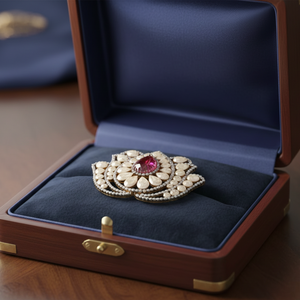 Heritage Ruby Lotus Pendant
