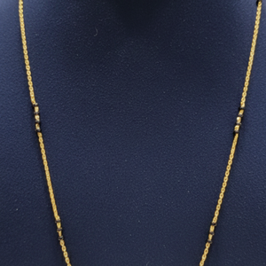 22K Gold Curved Eternity Mangalsutra