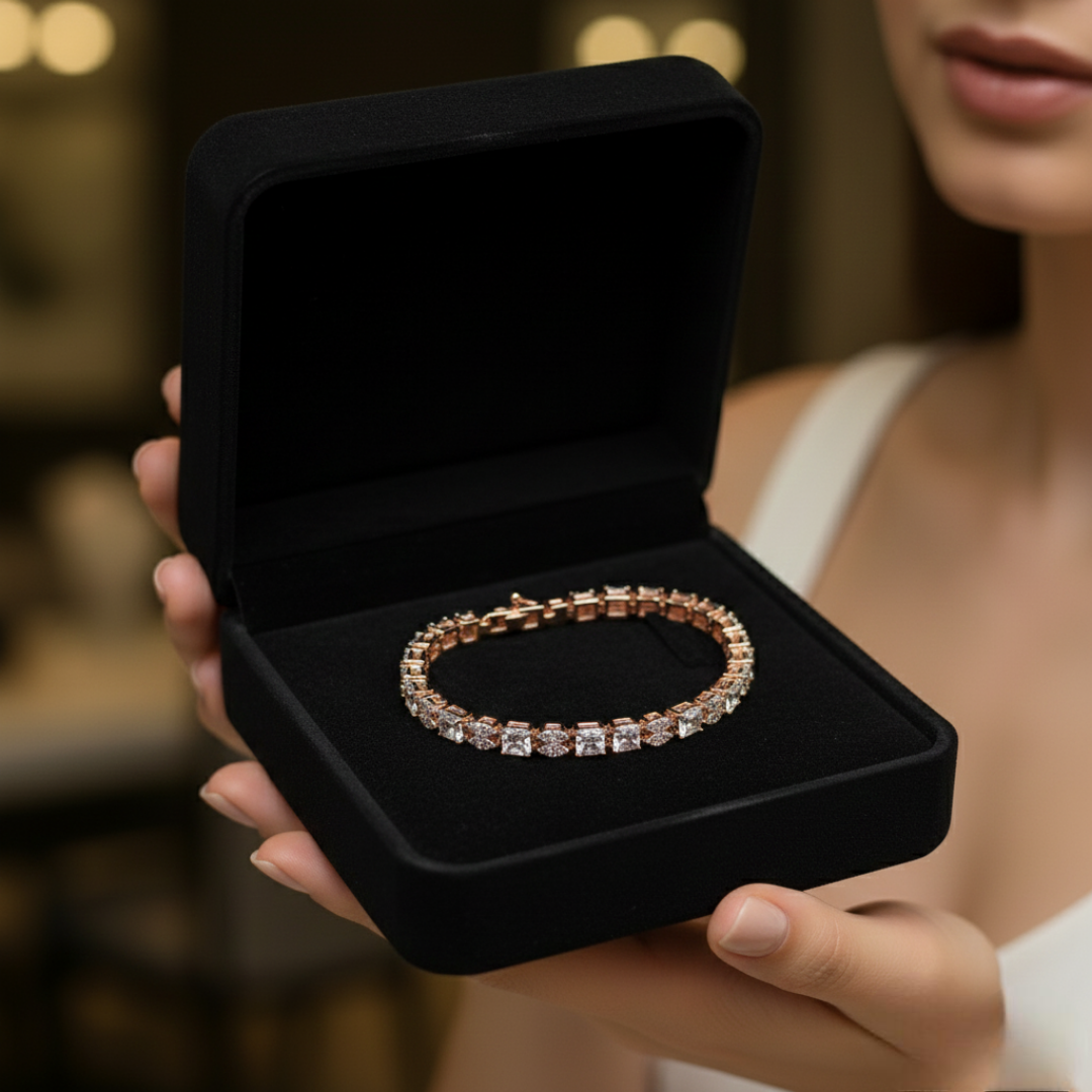 Luminescence Rose Gold Tennis Bracelet