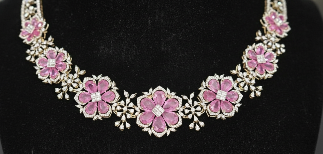 Floral Amethyst Symphony Necklace