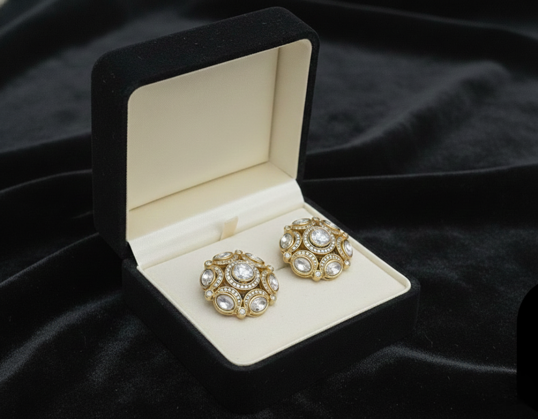 Heritage Polki Dome Studs